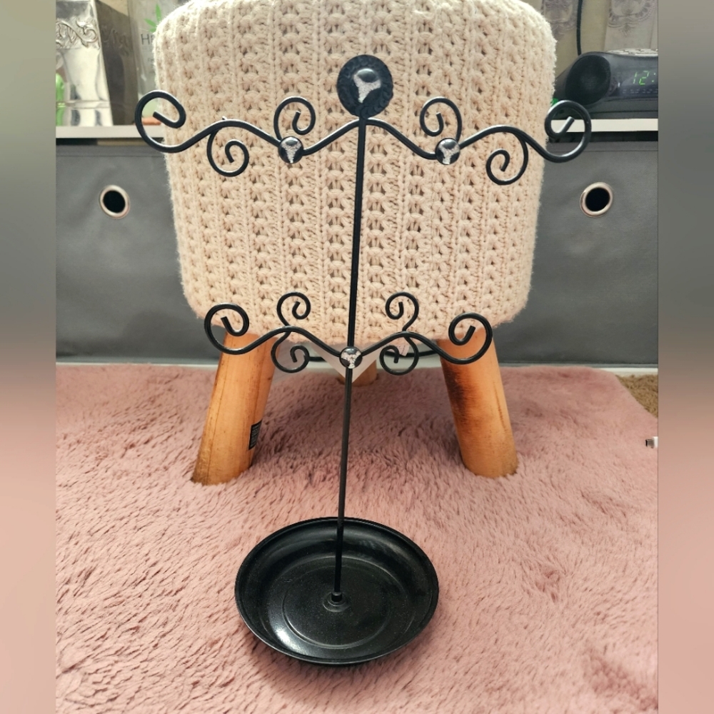 Vintage Black Jewelry Tree